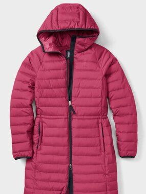 Duluth Trading Company Plus Size Small Puffer Parka Magenta Long Coat / Jacket